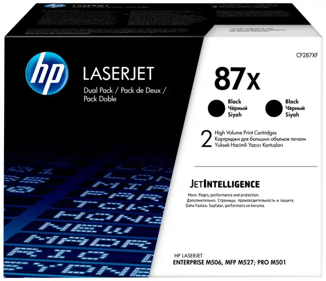 HP 87X - 2-pack - Lång livslängd - svart - original - LaserJet - tonerkassett
