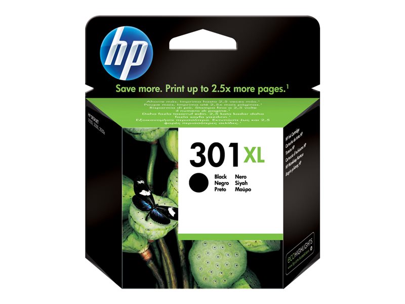 HP 301XL - Lång livslängd - svart - original - bläckpatron