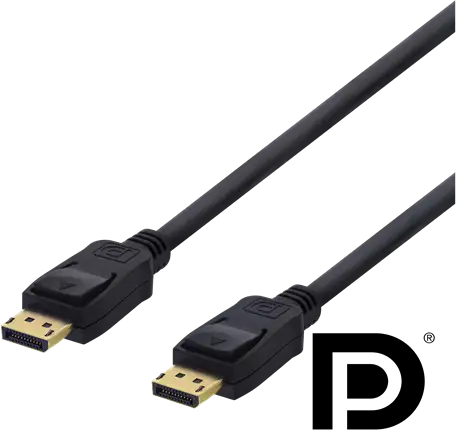 DELTACO DisplayPort-kabel, 3m, 4K UHD, DP 1.2, svart