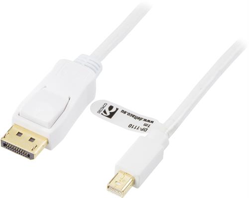 DELTACO DisplayPort till Mini Displayport kabel, Ultra HD i 30Hz, 10.8 Gb/s, 1m