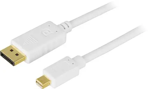 DELTACO DisplayPort till Mini Displayport 2m vit