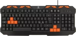DELTACO GAMING tangentbord, USB, nordisk layout, svart/orange
