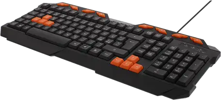 DELTACO GAMING tangentbord, USB, nordisk layout, svart/orange
