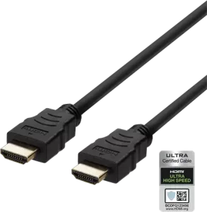 DELTACO Ultra High Speed HDMI-kabel, 2m, eARC