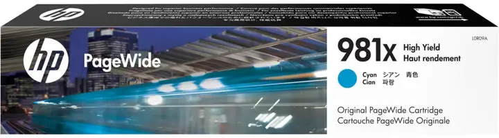 HP 981X - 116 ml - Lång livslängd - cyan - original - PageWide - bläckpatron