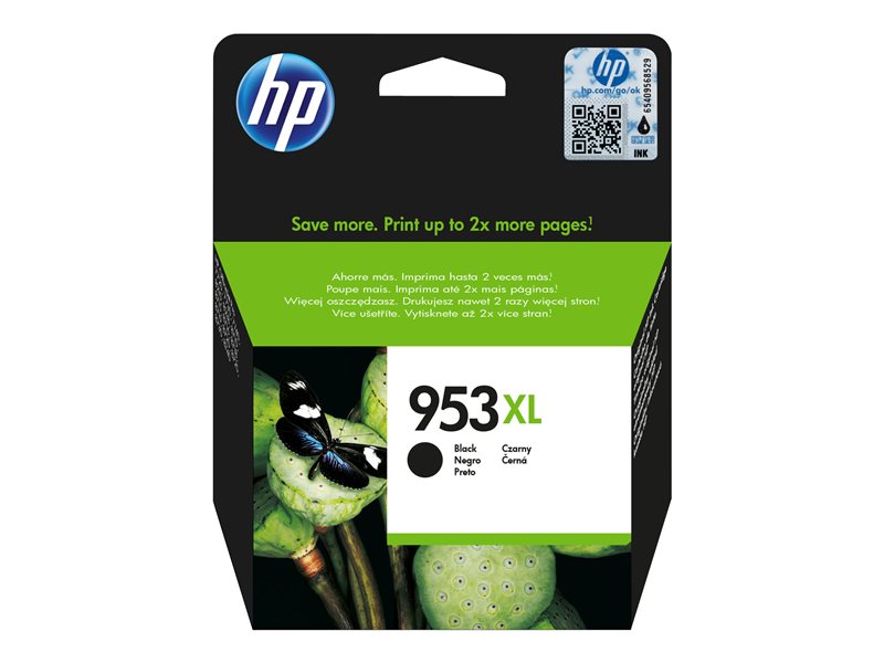 HP 953XL - 42.5 ml - Lång livslängd - svart - original - bläckpatron