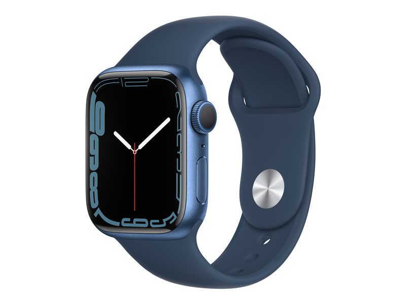 Apple Watch Series 7 41mm blå aluminium med Sport Band