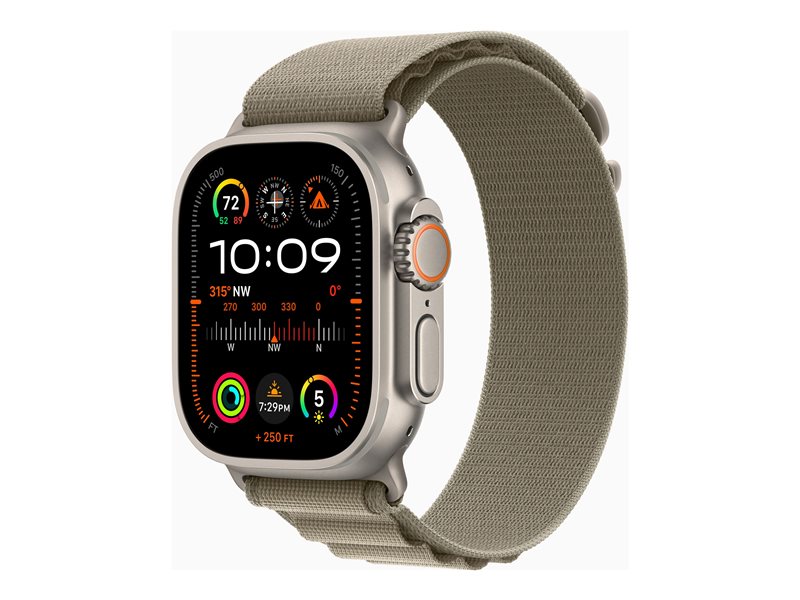 Apple Watch Ultra 2 Titan med Alpine Loop oliv 64 GB