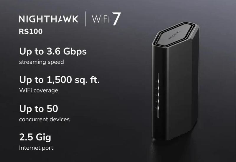 Netgear Nighthawk Router RS100, 3.6 Gbps Desktop Wifi 7