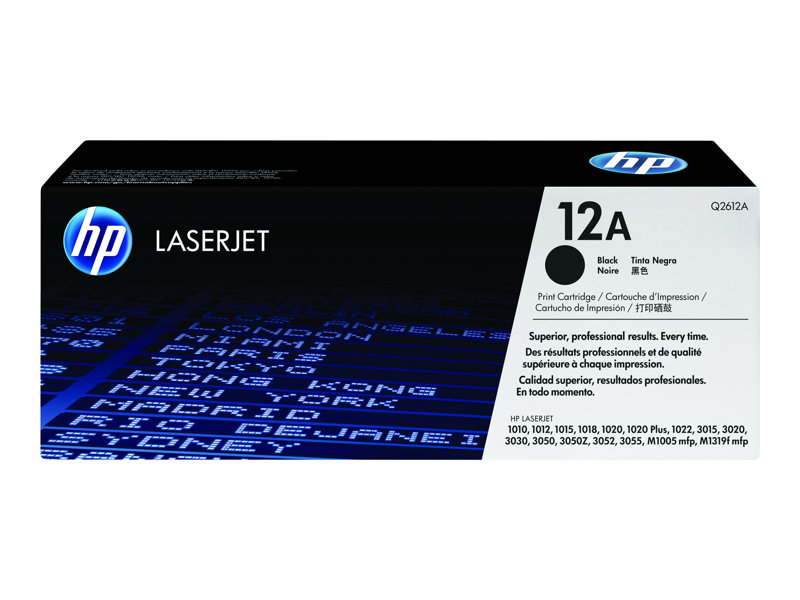 HP 12A - Svart - original - LaserJet - tonerkassett