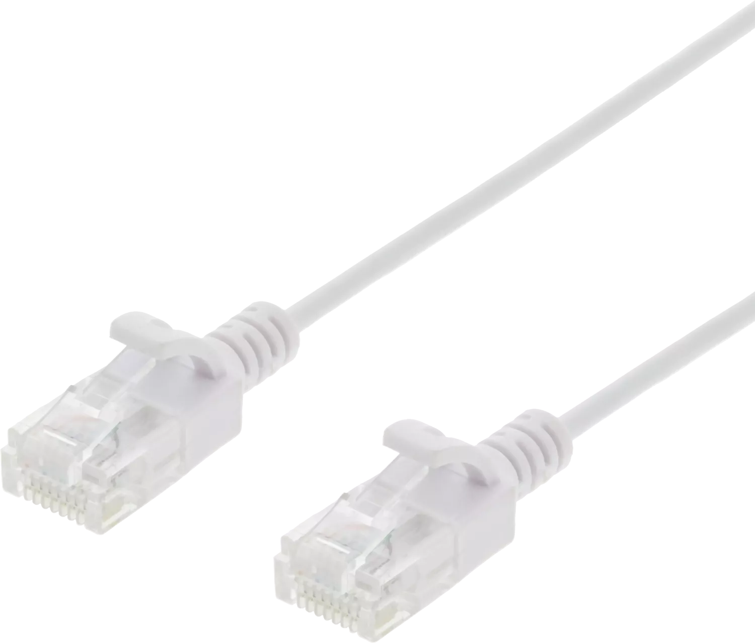 Deltaco Ultra Slim U/UTP Cat.6 patchkabel, 2,6mm, 2m, vit