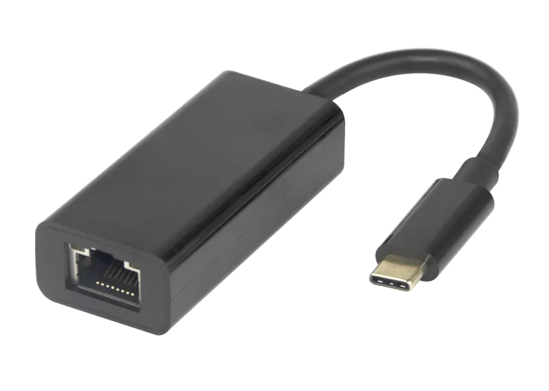Deltaco USB-C Gigabit nätverksadapter med MAC address pass-through
