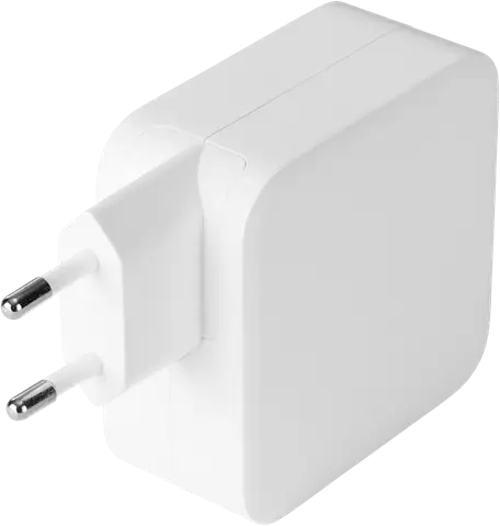 DELTACO USB-C väggladdare 2 x USB-C , 100 W, vit
