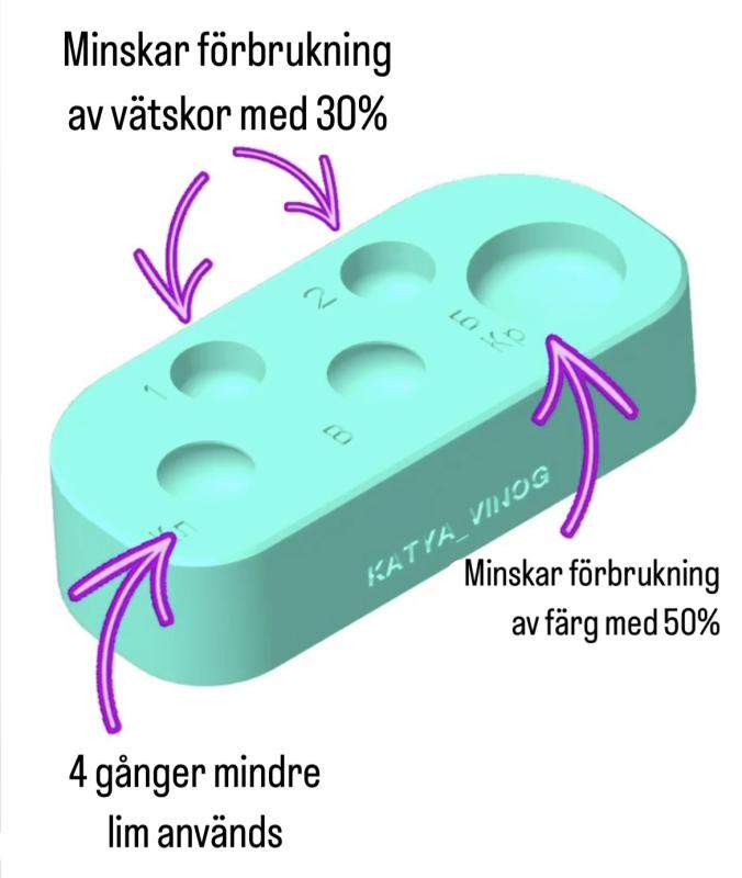 Vinog palett för vätskor och färg, tiffany