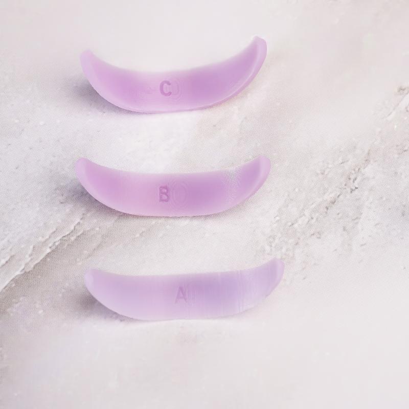 Vinog spolar för underfransar, 3 storlekar, lila