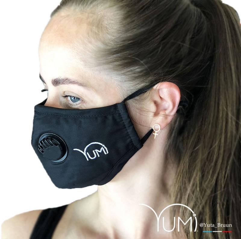 ​Tvättbart munskydd med ventil och PM2.5 kolfilter, 1st