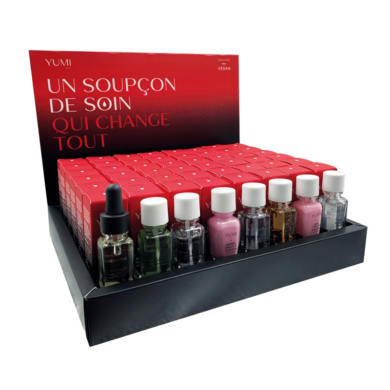 YumiNails produkter med display och tester