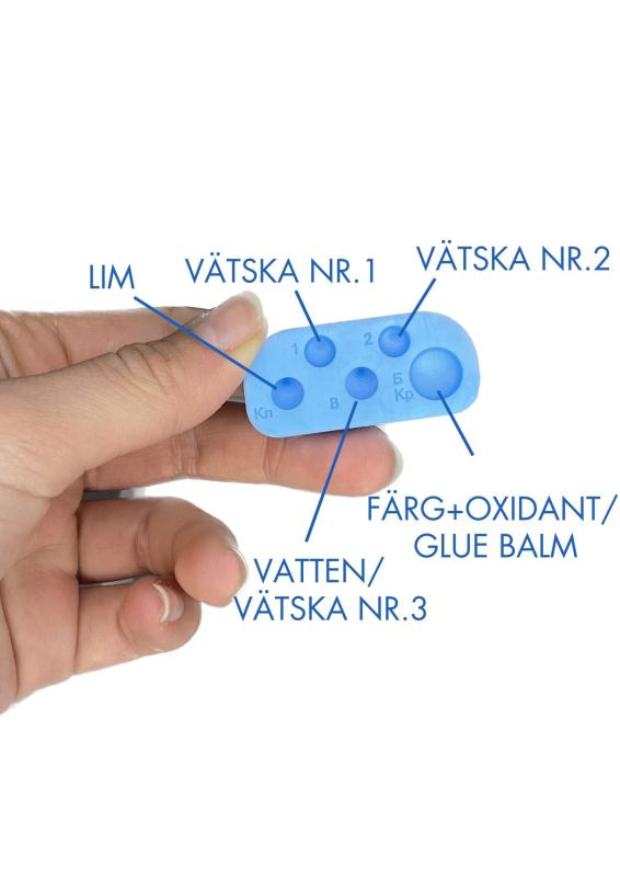 Vinog palett för vätskor och färg, maldivian blue