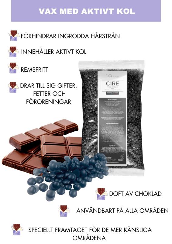 YumiWax med aktivt kol, 800g