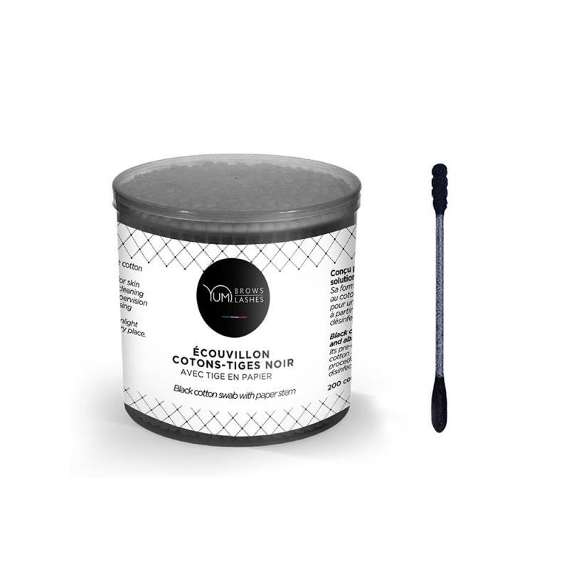 YumiLashes svarta bomullstops, 200 st