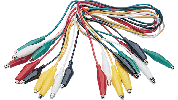 Kopplingssladd med 2 isolerade krokodilklämmor, fp