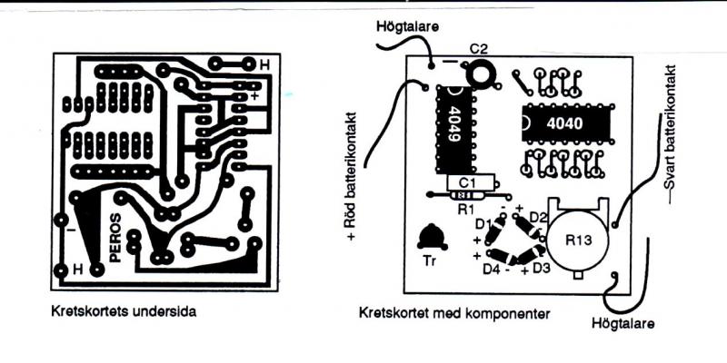 Ljudgenerator, kretskort, st