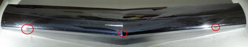 1958 Buick Special hood chrome  (three chromium damage see picture)