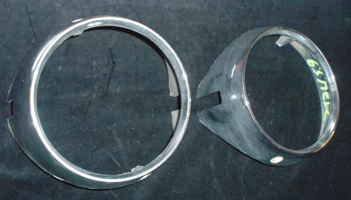 1963 Mercury headlight door inner + outer right