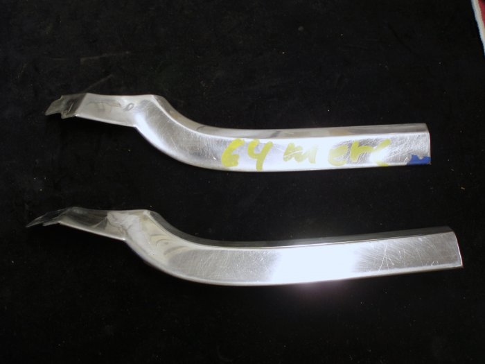 1964 Mercury chrome front fender left + right (pair)