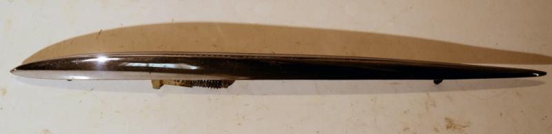 1959 Imperial chrome rear fender left inside