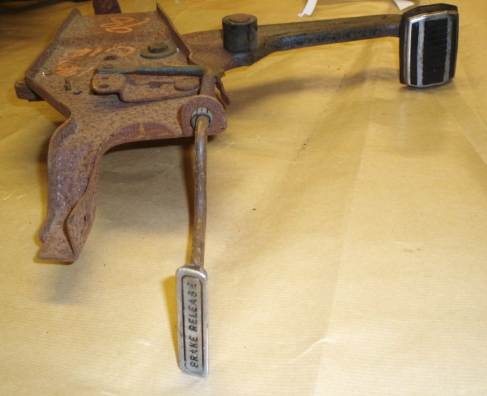 1969 Oldsmobile 98 hand brake mechanism