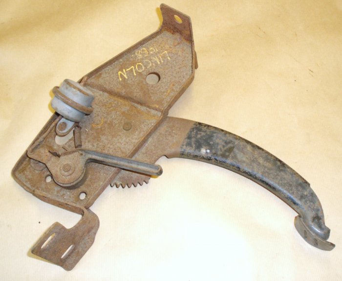 1968 Lincoln hand brake mechanism