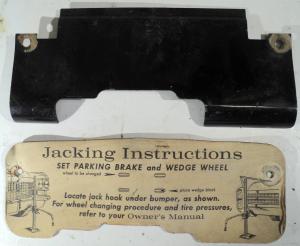 1963  Cadillac  domkrafts plåt och papp I skuff koffert