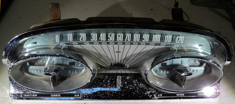 Edsel Speedometer 1959 Edsel speedometer (poor chrome) temp gauge, fuel gaug