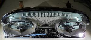 1959 Edsel speedometer (poor chrome)   temp gauge, fuel gaug