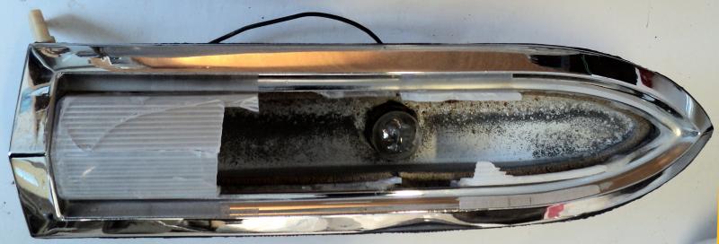 1960 Pontiac reverse lights (cracks in the glass, good chrome)