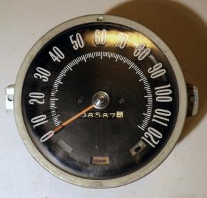 1966 Oldsmobile 98 speedometer (burnt glass right turn signals)