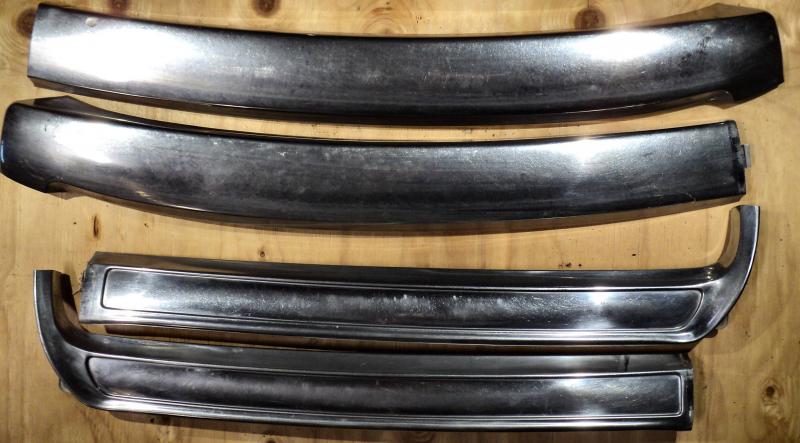 1970 Mercury    cab kromlister runt framrutan utvändigt, sats om fyra lister