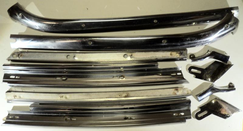 1967 Chrysler Newport   chrome strips around the front window statement externally