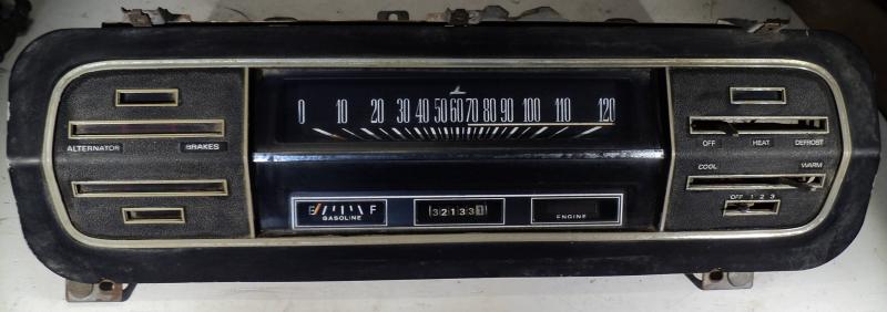 1968 Ford Falcon      instrument housing   speedometer, gauge, fuel gauge, heater control