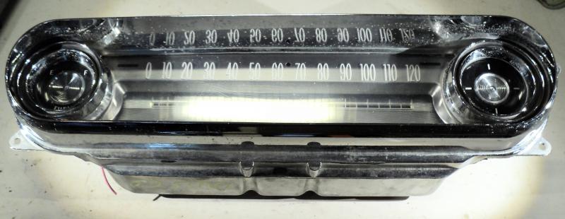 1960   Oldsmobile     speedometer,  fuel gauge (poor chrome)