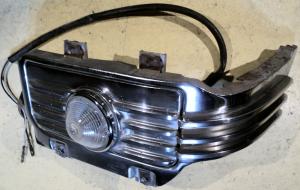 1955   Cadillac    left grill part    (a few pores in the chrome see picture)
