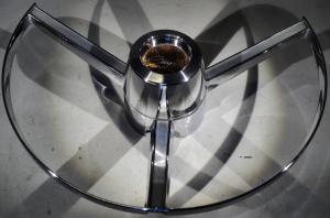 1965  Chrysler 300   horn ring  (a few pores in chrome see picture)