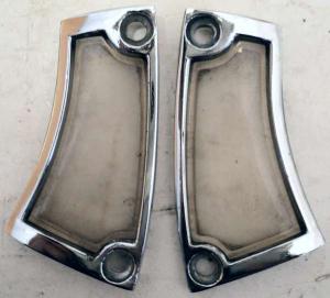 1964 Cadillac  lamp rim with glass  on the instrument board        left and right