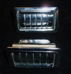 1955 Chrysler New Yorker ashtrays (pair)