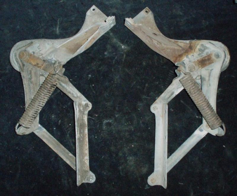 1957 Cadillac hood hinge pair