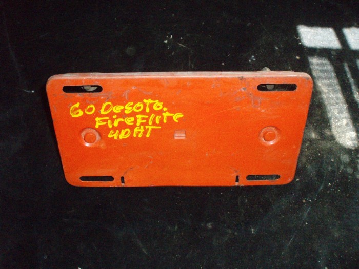 1960 Desoto Fireflite 4dr ht tank flap / license plate holder