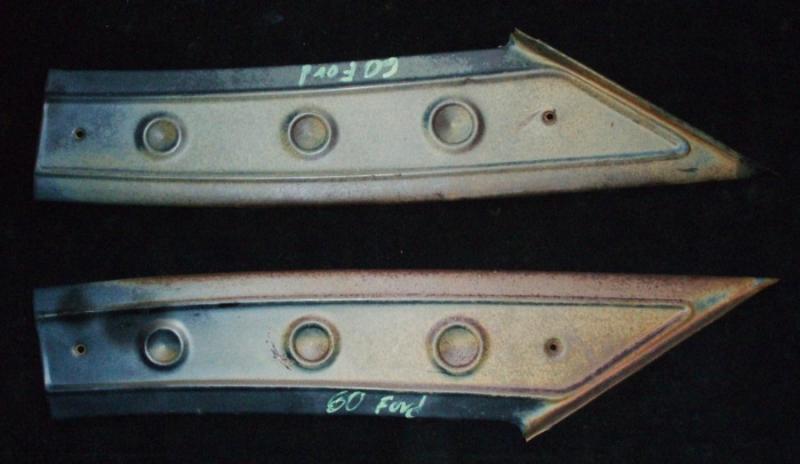 1960 Ford Starliner plate c-pillar (pair)