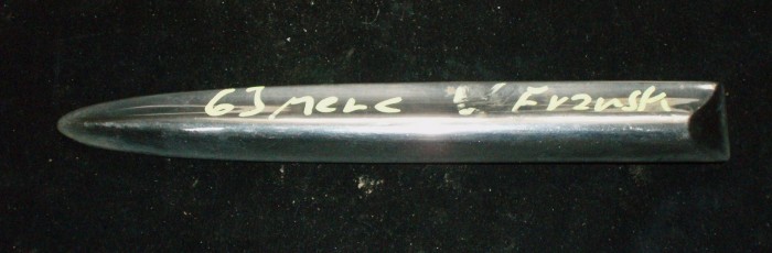 1963 Mercury chrome strip front fender left
