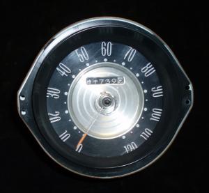 1965 Buick LeSabre hastighetsmätare (trasigt glas)